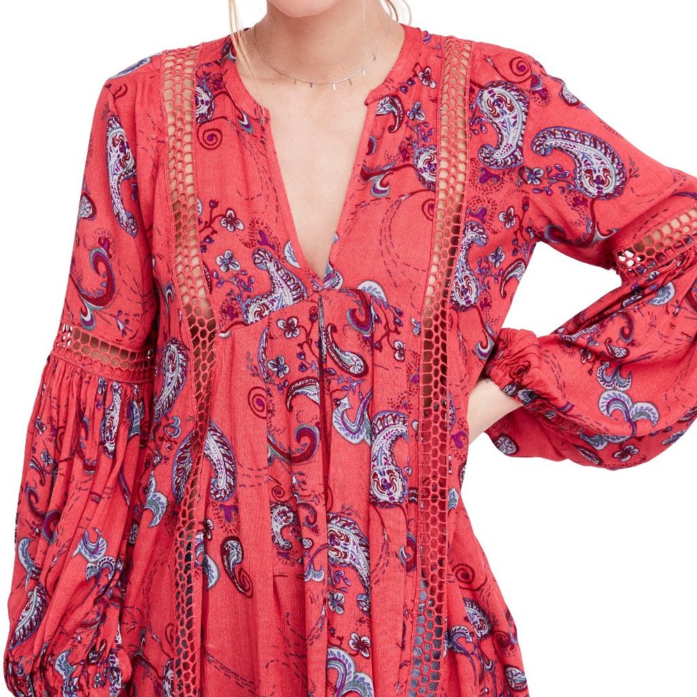Free People Just the Two of Us Floral Tunic - S